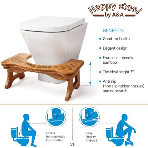 Aa Wood Step Toilet Stool Bamboo Toilet Chair Squatting Bathroom Stool Ebay