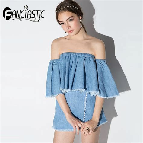Fanciastic Summer New Blouse Women Sexy Strapless Slash Neck Off Shoulder Tops Fashion Maked Old