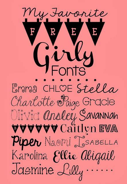 Girly Fonts