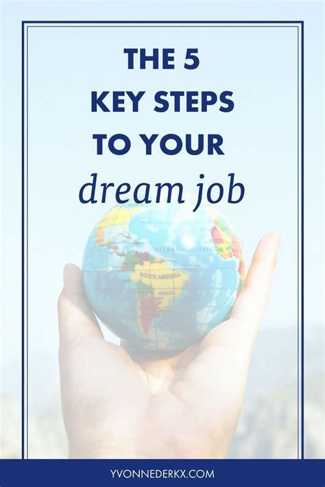 The 5 Key Steps To Your Dream Job With Images Dream Job Changing