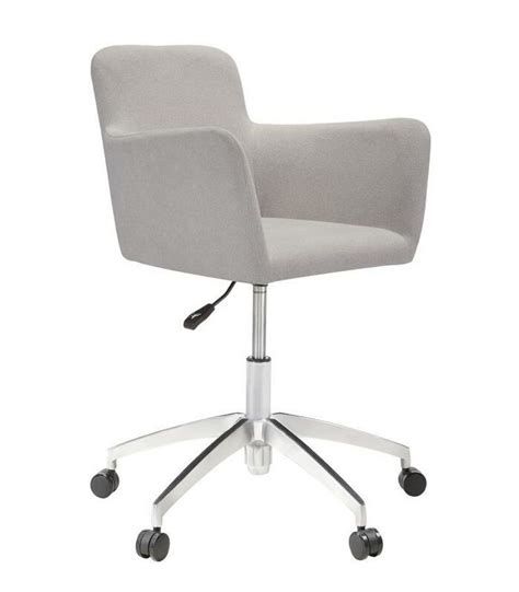 801529 Retro Modern Collection Ivory Fabric Upholstered Seat Office
