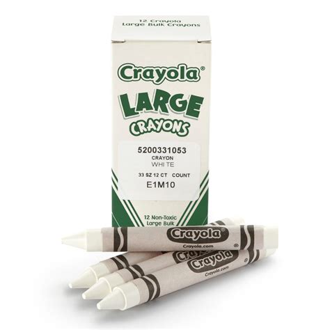 Large White Crayons 12 Count