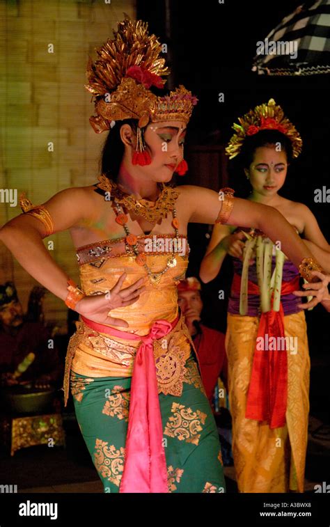 Bali Balinese Traditional Dance Performed For Hotel Guests Seminyak