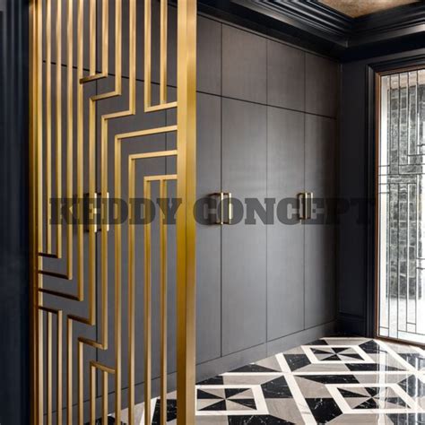 Keddy Golden Pvd Color Stainless Steel Partition 1 Panel Steel Grade