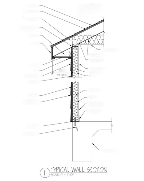 Wall Section Detail Drawing Typical Wall Section Detail