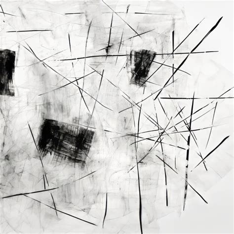 Premium Ai Image Abstract Expressionism Black And White Drawing With
