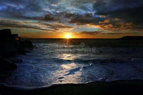 Sunset At The Beach Stock Photo Image Of Waves Beach 67564712