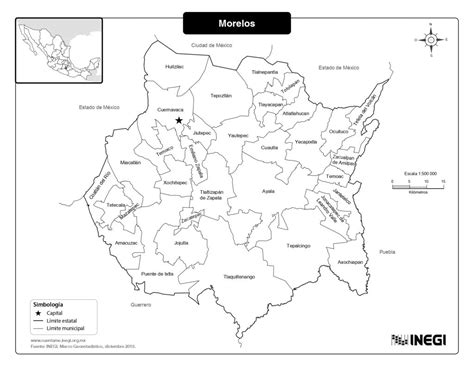 Mapa De Morelos Con Municipios Estado De Morelos México Mapastop