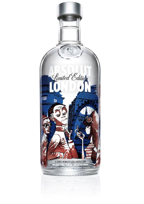 Absolut Vodka Limited Edition London Bottle By Jamie Hewlett Extravaganzi