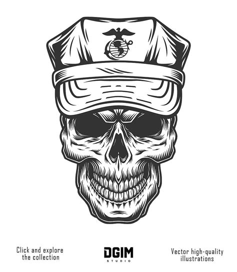 Military Designs Vector Set Pet Logo Design Skull Military Tattoos