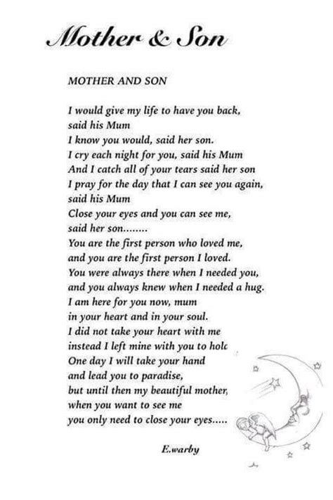 For A Mother Who Lost Her Son Mother Quotes Son Poems Son Quotes