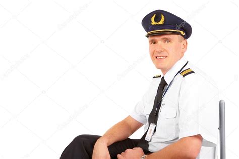 Airline Pilot Sitting Stock Photo By ©amaviael 9732484
