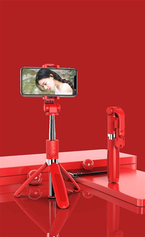 Selfieshow L01s Selfie Stick Tripod Extendable Bluetooth Selfie Stick With Remote Control Black