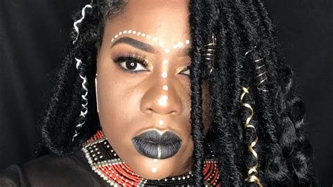 African Tribal Makeup Tutorial I Black Panther Inspired I Makeup For