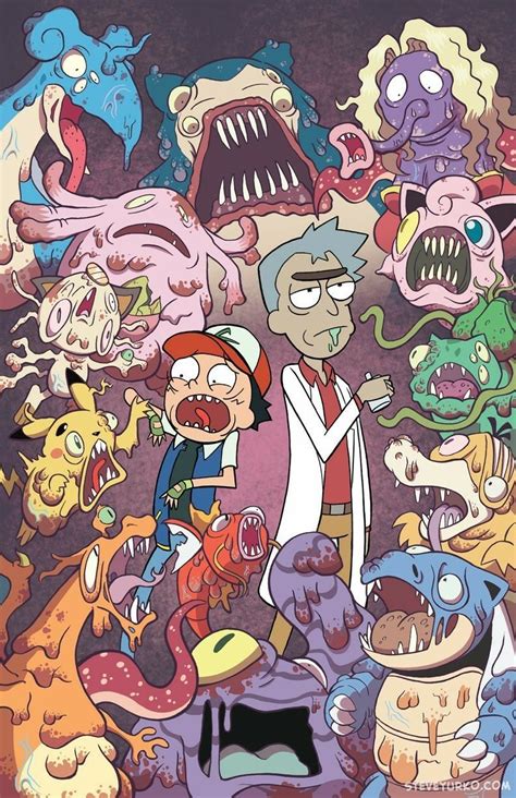 Rick And Morty Pokemon Comic Cat Rick And Morty Crossover Rick Und