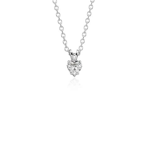Heart Shaped Diamond Pendant In Platinum 12 Ct Tw Blue Nile Tw