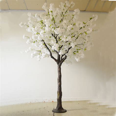 Wedding Decoration Plastic White Artificial Cherry Blossom Tree