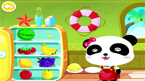 Babybus Pandas Juice Shop Play Making Funny Fruit Juice Babybus