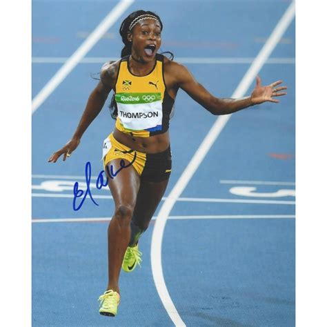 2016 world indoor bronze medalist 🥉. Autographe Elaine THOMPSON (Photo dédicacée)