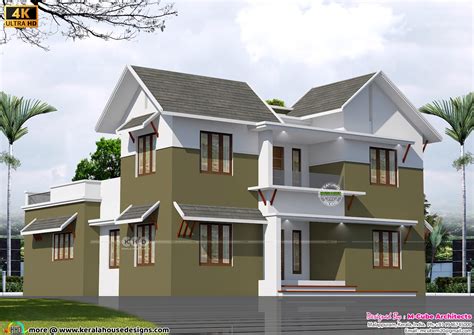 4 Bhk Sloped Roof House 2350 Square Feet Kerala Home Design And Floor