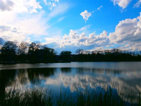 Wallpaper Sunlight Landscape Lake Nature Reflection Grass Sky