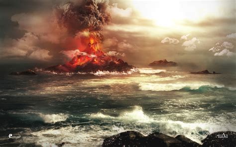 下载手机图片星空 火山 岩浆 星星 喷发 自然，免费1160180。