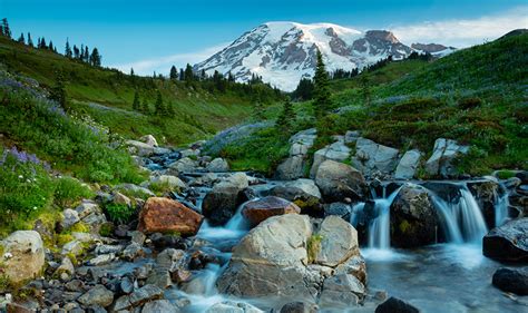 Desktop Wallpapers Usa Mt Rainier National Park Creeks Nature