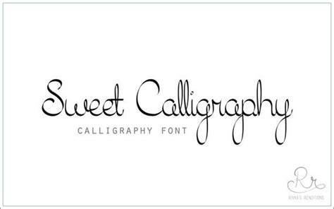 Sweet Calligraphy Font Download Otf Ttf By Rivkasrenditions