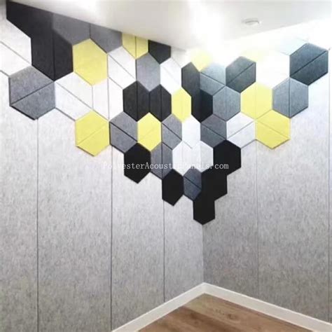 Hexagon Sound Absorbing Panels Polyester Acoustic Panels Manufacturer