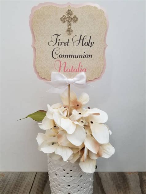 First Communion Girl Centerpiece First Communion Etsy