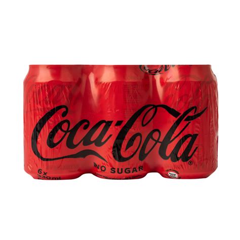 coca‑cola no sugar soft drink 6 x 330 ml cans za