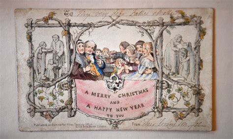 Collection by susan's crafty nook platten. World's first printed Christmas card goes on display at Dickens museum - Basilica.ro