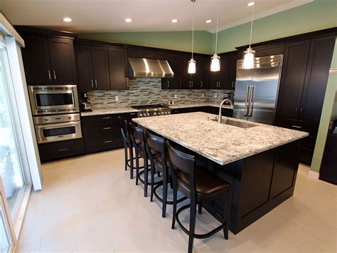 Rowland Heights Modern Black L Shaped Kitchen With Custom Cabinets