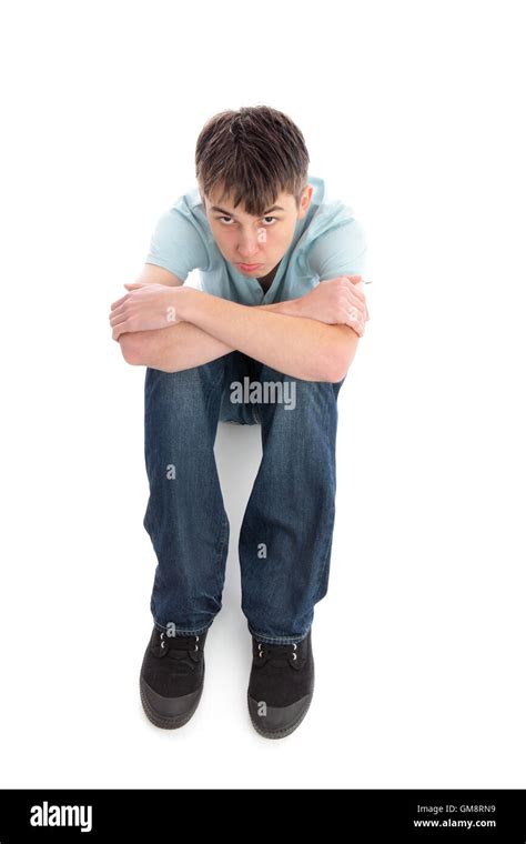 Sulky Sullen Unhappy Boy Stock Photo Alamy