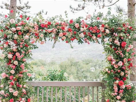 Shades Of Pink Wedding Arch Woodland Wedding Organic Flowers Faye