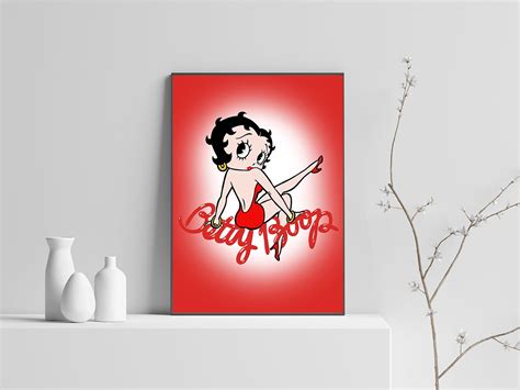 Betty Boop Poster Betty Boop Custom Poster Betty Boop Canvas Etsy