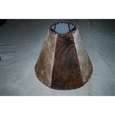 Cowhide Western Rustic Lamp Shade Leather 2a