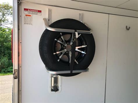 Enclosed Trailer Spare Tire Wall Mount