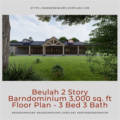 Beulah Two Story Barndominium Floor Plan 3000 Sq Ft Barndominium
