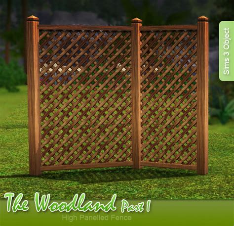 The Sims Resource Woodland Fences Tall Lattice Fence