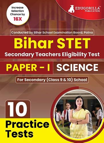 Bihar Stet Paper 1 Science Book 2023 English Edition Secondary Class 9 And 10 Bihar School