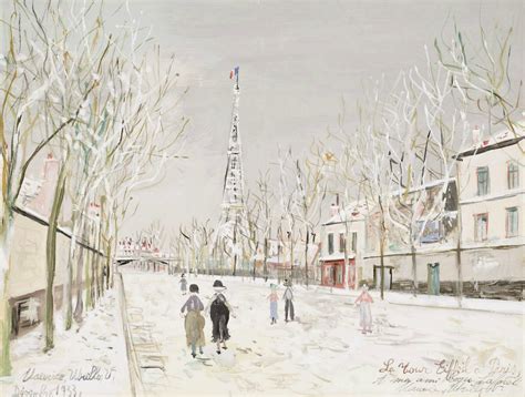 Maurice Utrillo 1883 1955 La Tour Eiffel A Paris Sous La Neige 1933