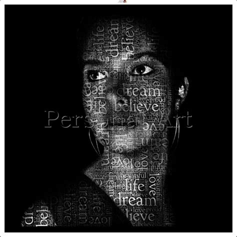 Text Portrait With Words ⋆ Custom Portraits And Collages Usa