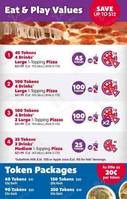 Menu At Chuck E Cheese Pizzeria Conroe Interstate S