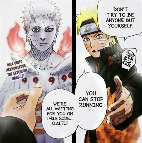 Obito And Narutos Hand Of Forgiveness Naruto And Sasuke Naruto Boruto