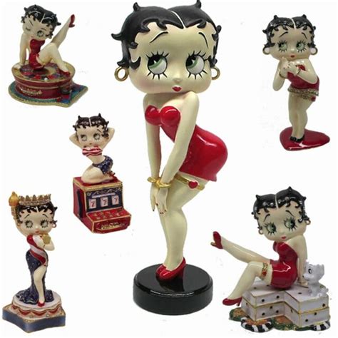 Betty Boop Collectibles Metal Figurinestatuetrinket Boxes Set Of 6