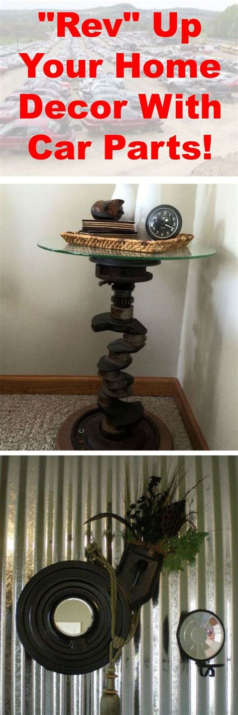 #diy #recycle #automotive #car #parts do it yourself ideas and decor made from old car parts. "Rev" Up Your Home Decor With Car Parts! | Old car parts ...
