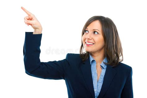 Businesswoman Pointing Stock Image Image Of Happiness 48936913