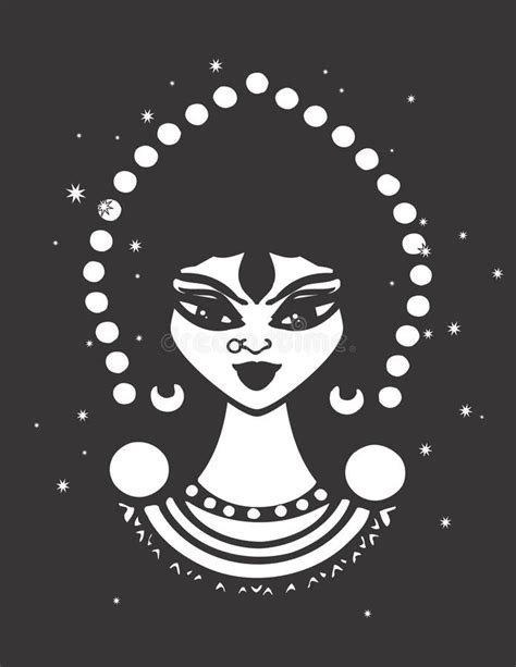 Gypsy Woman Vector Design Silhouette Stock Vector Illustration Of