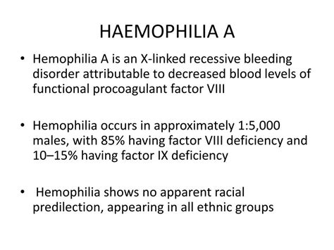 Ppt Haemophilia Powerpoint Presentation Free Download Id1356448